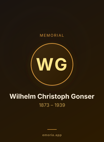 Memorial portrait of Wilhelm Christoph Gonser