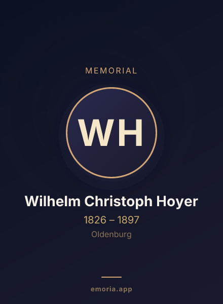 Memorial portrait of Wilhelm Christoph Hoyer