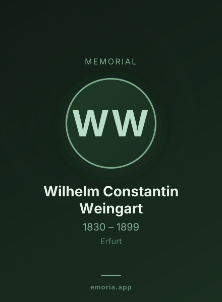 Memorial portrait of Wilhelm Constantin Weingart