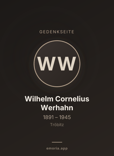 Gedenkportrait von Wilhelm Cornelius Werhahn