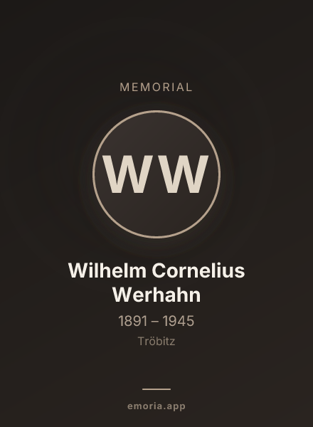Memorial portrait of Wilhelm Cornelius Werhahn