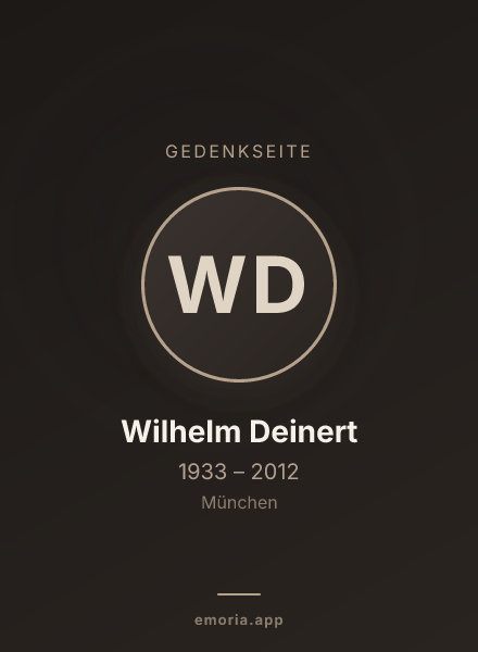 Gedenkportrait von Wilhelm Deinert