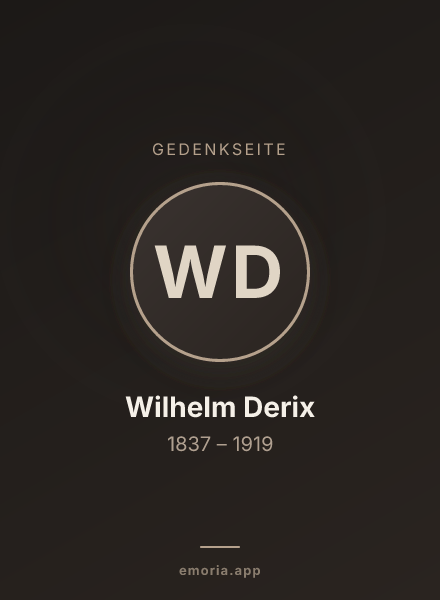 Gedenkportrait von Wilhelm Derix