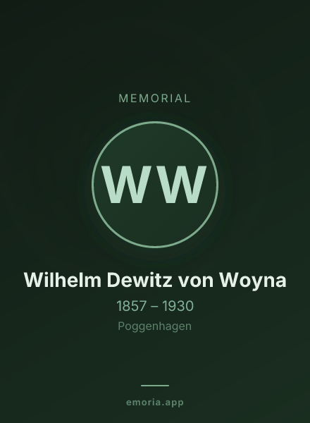 Memorial portrait of Wilhelm Dewitz von Woyna