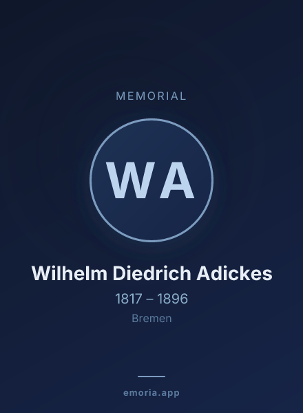 Memorial portrait of Wilhelm Diedrich Adickes