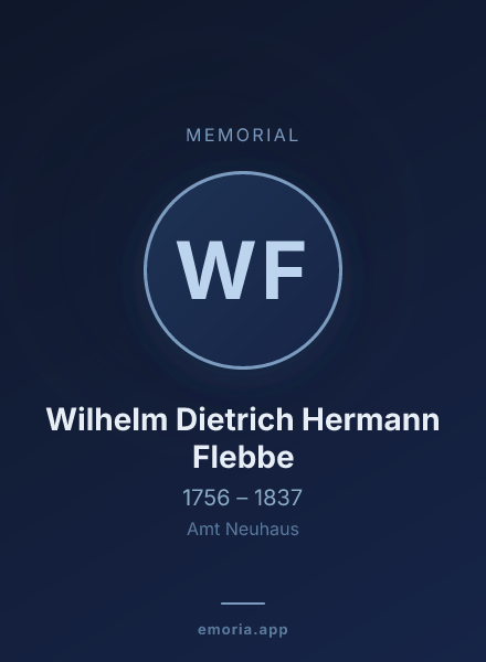 Memorial portrait of Wilhelm Dietrich Hermann Flebbe