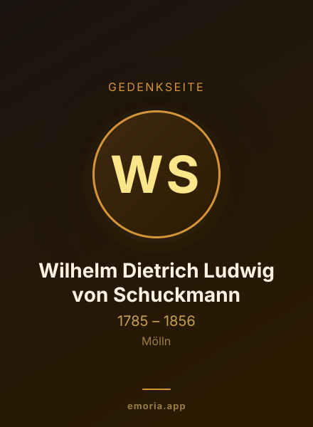 Gedenkportrait von Wilhelm Dietrich Ludwig von Schuckmann
