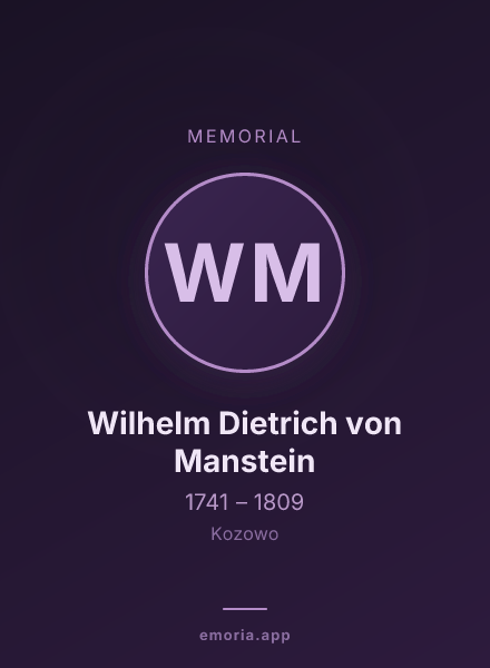 Memorial portrait of Wilhelm Dietrich von Manstein