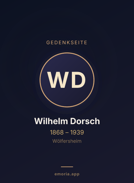 Gedenkportrait von Wilhelm Dorsch