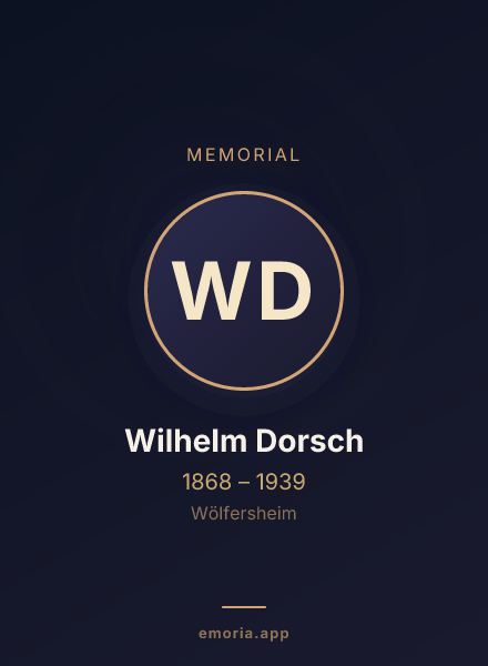Memorial portrait of Wilhelm Dorsch