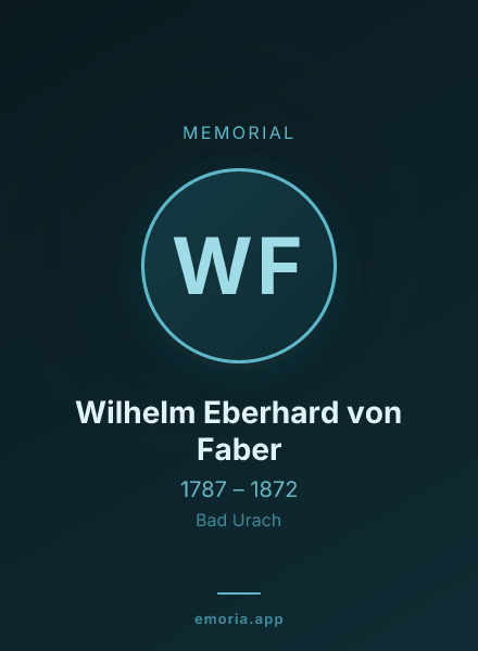 Memorial portrait of Wilhelm Eberhard von Faber