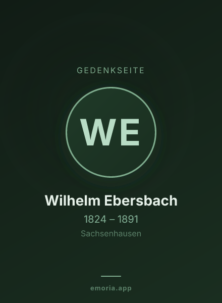 Gedenkportrait von Wilhelm Ebersbach