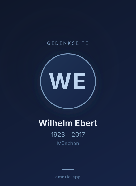 Gedenkportrait von Wilhelm Ebert