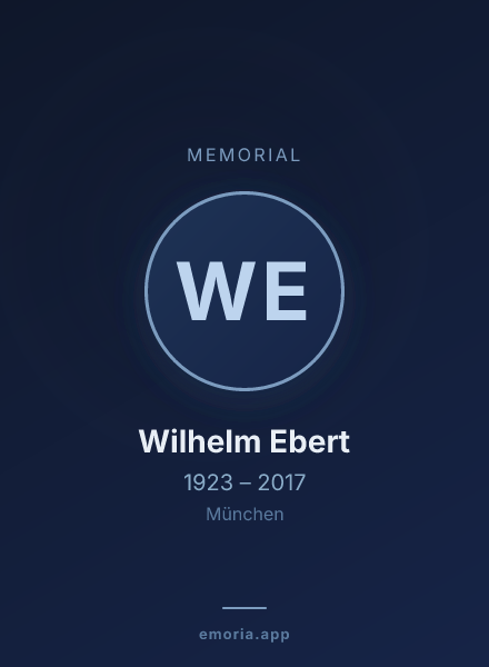 Memorial portrait of Wilhelm Ebert
