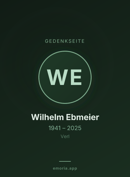 Gedenkportrait von Wilhelm Ebmeier