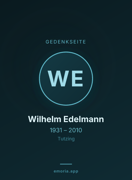 Gedenkportrait von Wilhelm Edelmann
