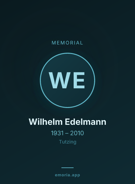 Memorial portrait of Wilhelm Edelmann