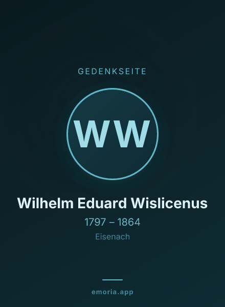 Gedenkportrait von Wilhelm Eduard Wislicenus