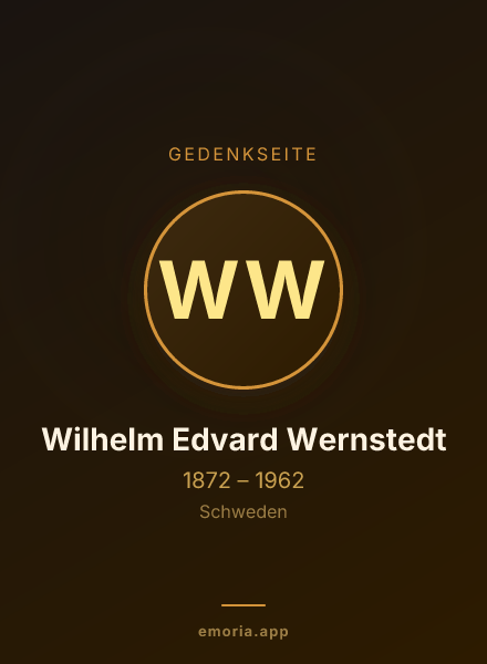 Gedenkportrait von Wilhelm Edvard Wernstedt