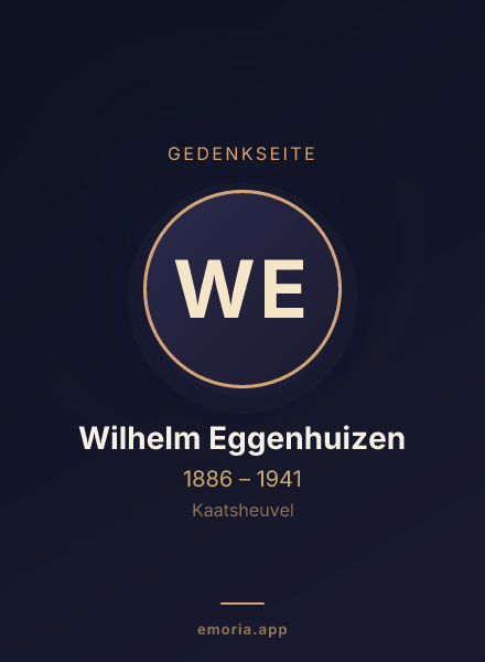 Gedenkportrait von Wilhelm Eggenhuizen
