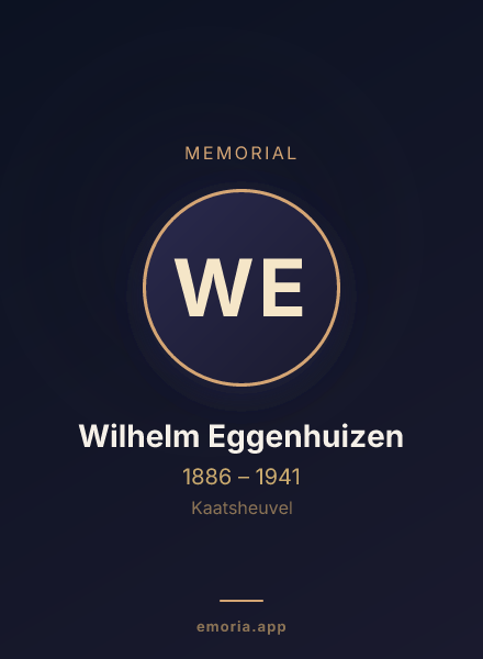 Memorial portrait of Wilhelm Eggenhuizen