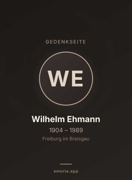 Gedenkportrait von Wilhelm Ehmann