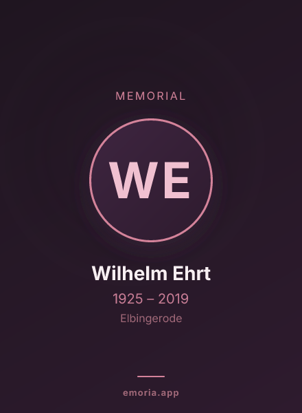 Memorial portrait of Wilhelm Ehrt