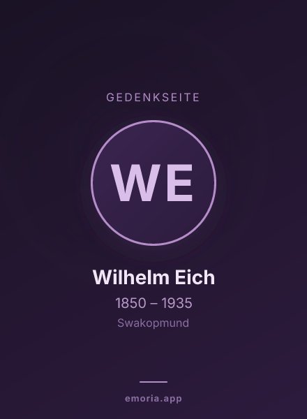 Gedenkportrait von Wilhelm Eich
