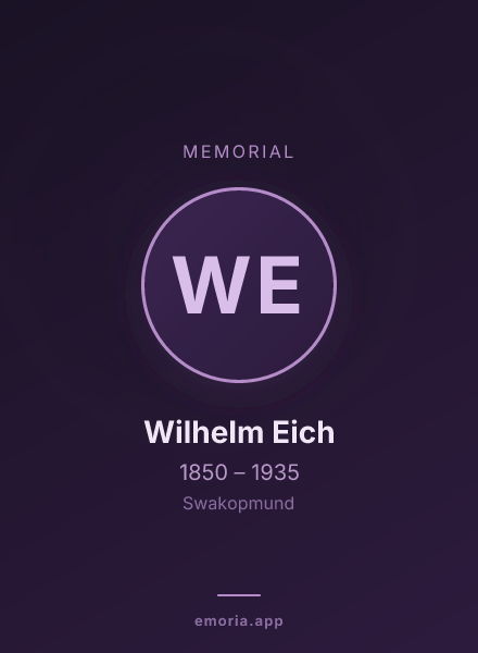Memorial portrait of Wilhelm Eich