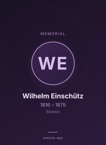 Memorial portrait of Wilhelm Einschütz
