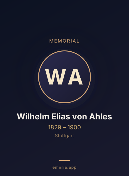 Memorial portrait of Wilhelm Elias von Ahles