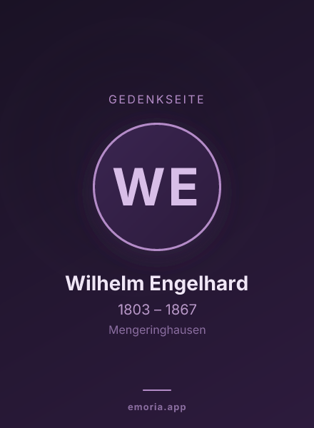 Gedenkportrait von Wilhelm Engelhard