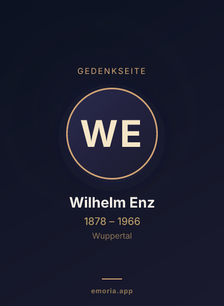 Gedenkportrait von Wilhelm Enz