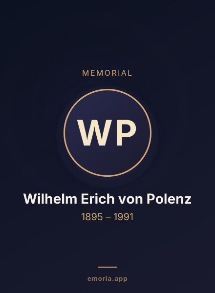 Memorial portrait of Wilhelm Erich von Polenz
