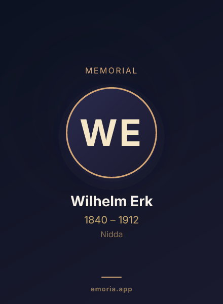 Memorial portrait of Wilhelm Erk