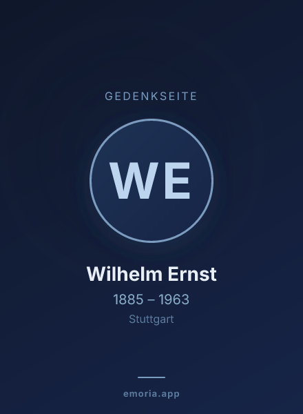 Gedenkportrait von Wilhelm Ernst