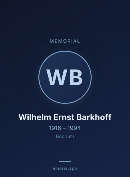 Memorial portrait of Wilhelm Ernst Barkhoff