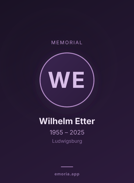Memorial portrait of Wilhelm Etter