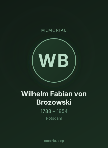 Memorial portrait of Wilhelm Fabian von Brozowski