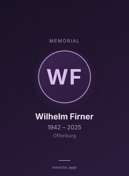 Memorial portrait of Wilhelm Firner