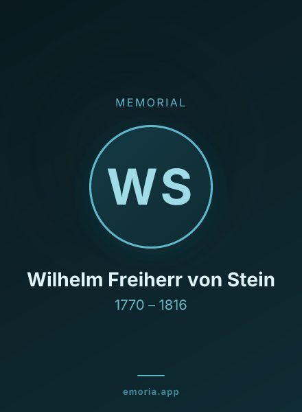 Memorial portrait of Wilhelm Freiherr von Stein