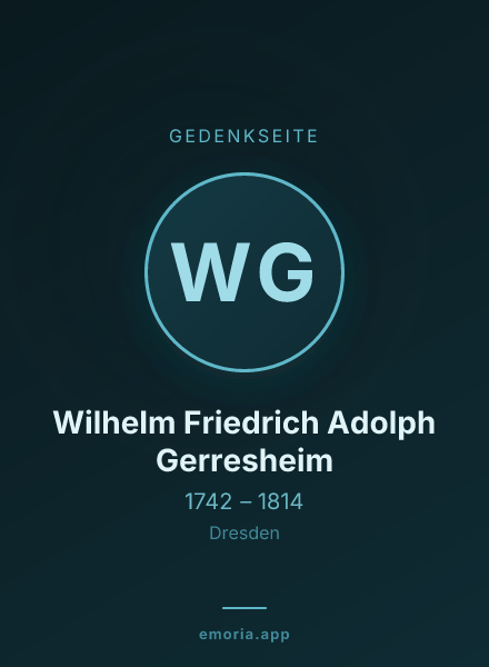 Gedenkportrait von Wilhelm Friedrich Adolph Gerresheim