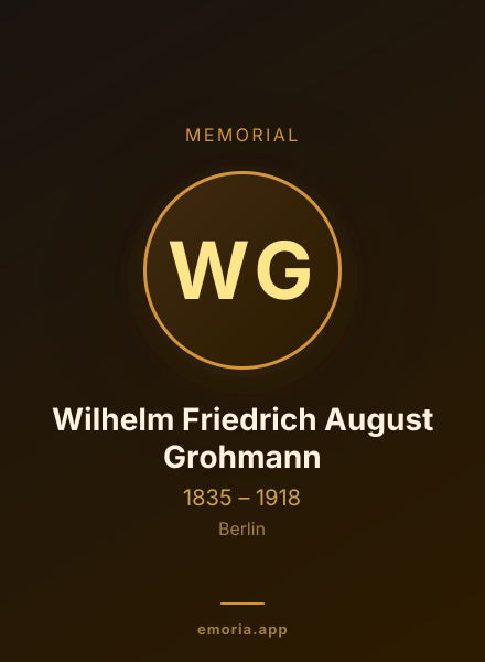 Memorial portrait of Wilhelm Friedrich August Grohmann