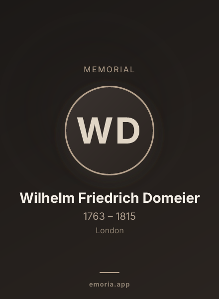 Memorial portrait of Wilhelm Friedrich Domeier