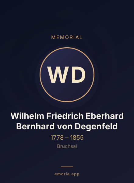 Memorial portrait of Wilhelm Friedrich Eberhard Bernhard von Degenfeld