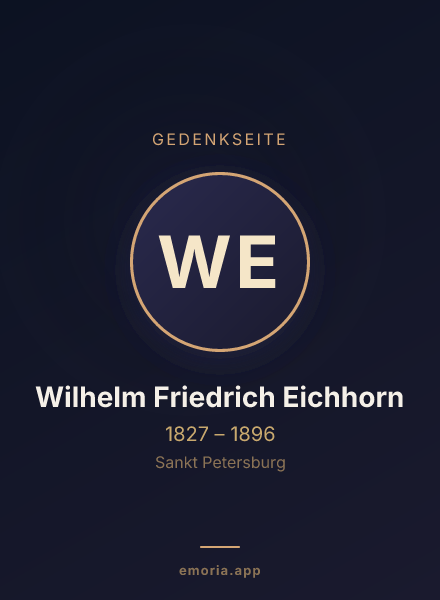 Gedenkportrait von Wilhelm Friedrich Eichhorn