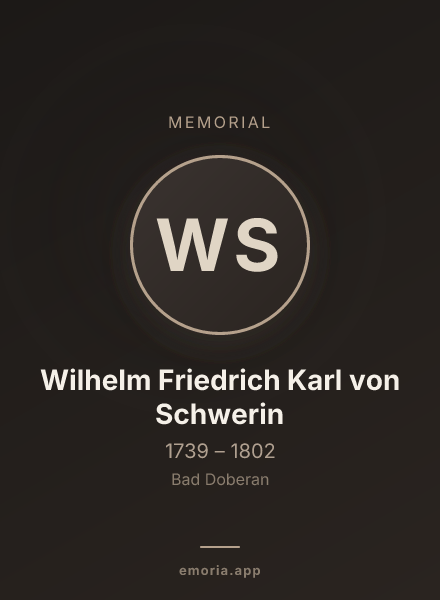 Memorial portrait of Wilhelm Friedrich Karl von Schwerin