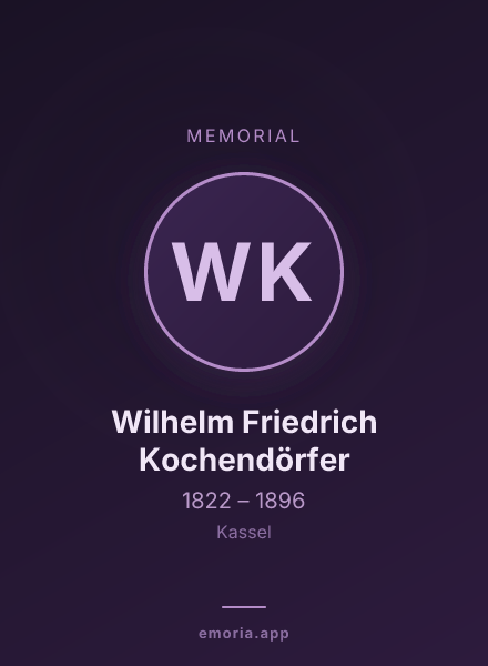Memorial portrait of Wilhelm Friedrich Kochendörfer