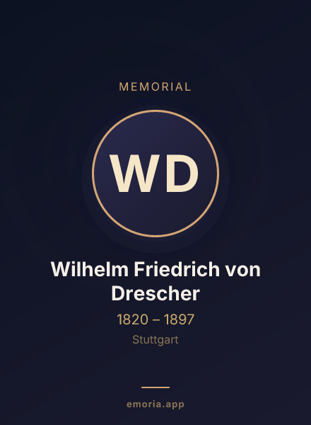 Memorial portrait of Wilhelm Friedrich von Drescher