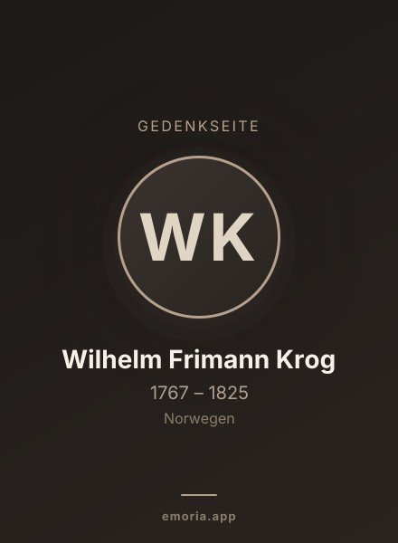 Gedenkportrait von Wilhelm Frimann Krog